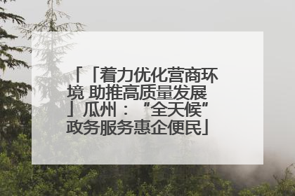 「着力优化营商环境 助推高质量发展」瓜州：“全天候”政务服务惠企便民