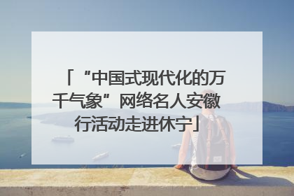 “中国式现代化的万千气象”网络名人安徽行活动走进休宁