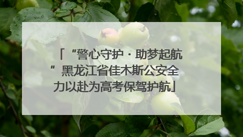 “警心守护・助梦起航”黑龙江省佳木斯公安全力以赴为高考保驾护航