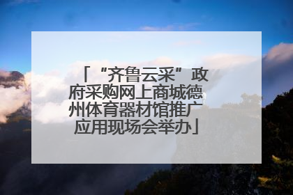 “齐鲁云采”政府采购网上商城德州体育器材馆推广应用现场会举办