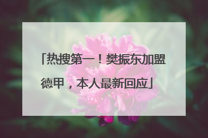 热搜第一！樊振东加盟德甲，本人最新回应