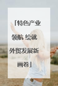 特色产业领航 绘就外贸发展新画卷
