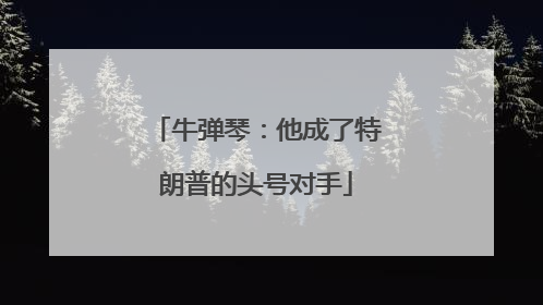 牛弹琴：他成了特朗普的头号对手