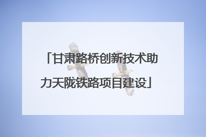 甘肃路桥创新技术助力天陇铁路项目建设