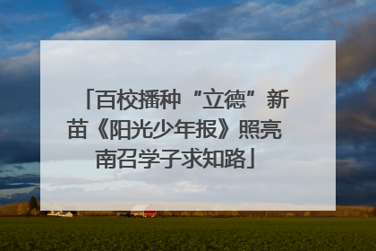 百校播种“立德”新苗《阳光少年报》照亮南召学子求知路
