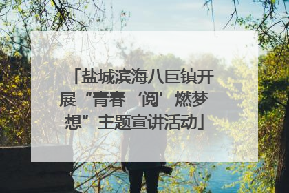 盐城滨海八巨镇开展“青春‘阅’燃梦想”主题宣讲活动