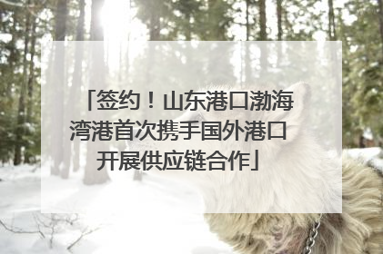 签约！山东港口渤海湾港首次携手国外港口开展供应链合作