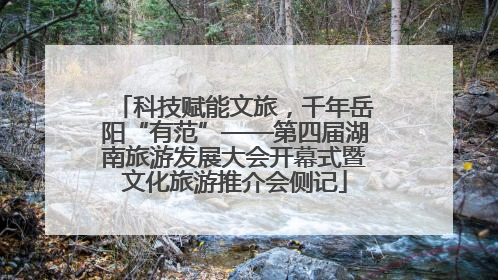科技赋能文旅，千年岳阳“有范”——第四届湖南旅游发展大会开幕式暨文化旅游推介会侧记