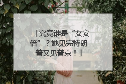 究竟谁是“女安倍”？她见完特朗普又见普京！