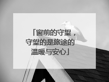 窗前的守望，守望的是旅途的温暖与安心