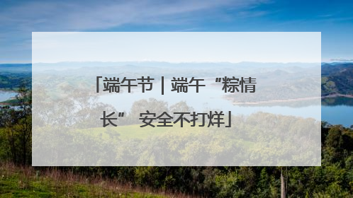 端午节｜端午“粽情长” 安全不打烊