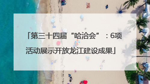 第三十四届“哈洽会”：6项活动展示开放龙江建设成果