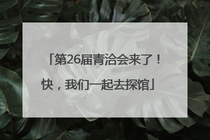 第26届青洽会来了！快，我们一起去探馆