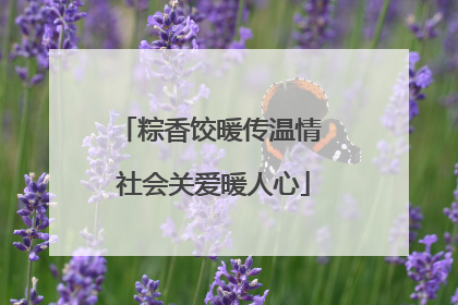 粽香饺暖传温情 社会关爱暖人心