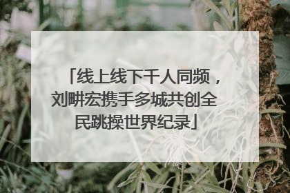 线上线下千人同频，刘畊宏携手多城共创全民跳操世界纪录