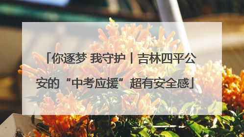 你逐梦 我守护丨吉林四平公安的“中考应援”超有安全感