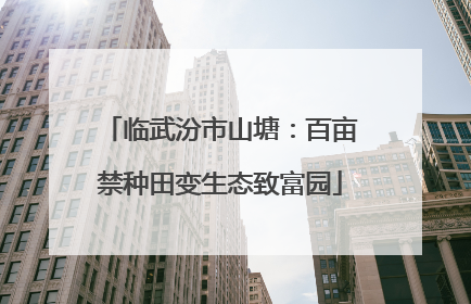 临武汾市山塘：百亩禁种田变生态致富园