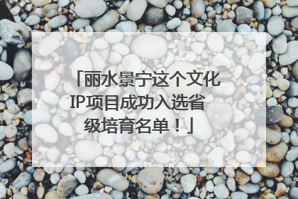丽水景宁这个文化IP项目成功入选省级培育名单！