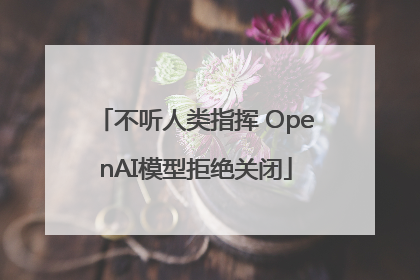 不听人类指挥 OpenAI模型拒绝关闭