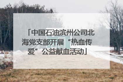 中国石油滨州公司北海党支部开展“热血传爱”公益献血活动