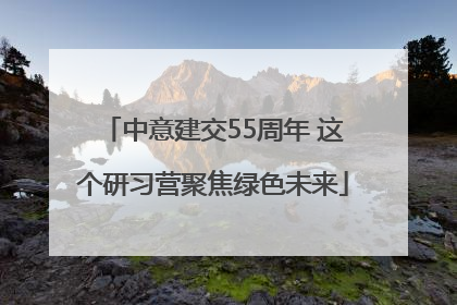 中意建交55周年 这个研习营聚焦绿色未来