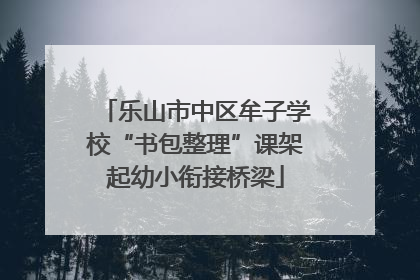 乐山市中区牟子学校“书包整理”课架起幼小衔接桥梁