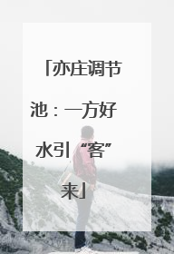 亦庄调节池：一方好水引“客”来