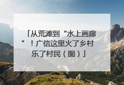 从荒滩到“水上画廊”！广信这里火了乡村 乐了村民（图）