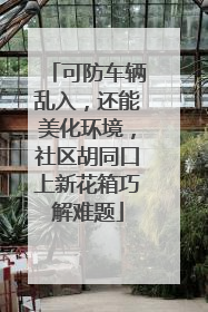 可防车辆乱入，还能美化环境，社区胡同口上新花箱巧解难题