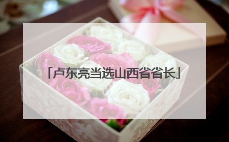 卢东亮当选山西省省长