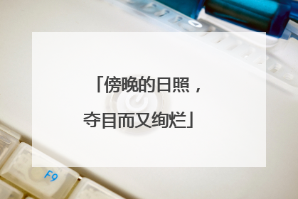 傍晚的日照，夺目而又绚烂