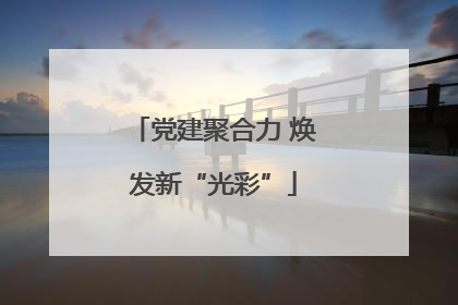 党建聚合力 焕发新“光彩”