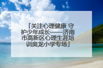 关注心理健康 守护少年成长——济南市高新区心理生涯培训奥龙小学专场
