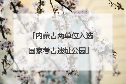 内蒙古两单位入选国家考古遗址公园