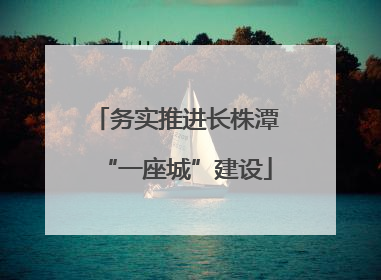 务实推进长株潭“一座城”建设