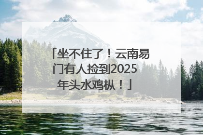 坐不住了！云南易门有人捡到2025年头水鸡枞！