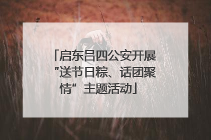 启东吕四公安开展“送节日粽、话团聚情”主题活动