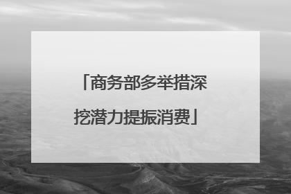 商务部多举措深挖潜力提振消费