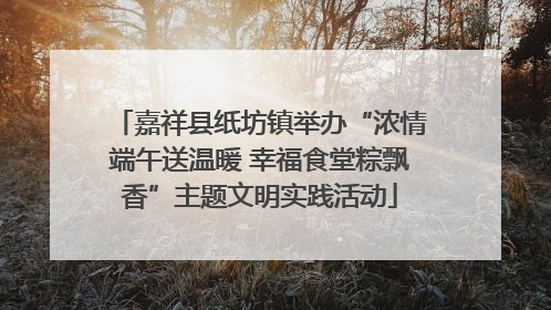嘉祥县纸坊镇举办“浓情端午送温暖 幸福食堂粽飘香”主题文明实践活动