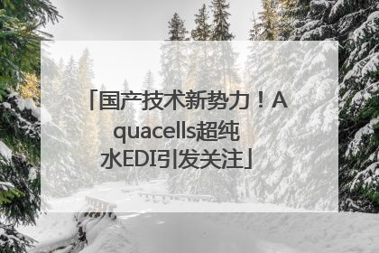 国产技术新势力！Aquacells超纯水EDI引发关注
