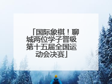 国际象棋！聊城两位学子晋级第十五届全国运动会决赛
