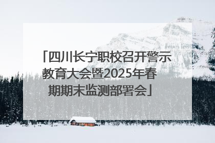 四川长宁职校召开警示教育大会暨2025年春期期末监测部署会