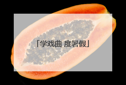 学戏曲 度暑假