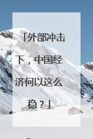 外部冲击下，中国经济何以这么稳？