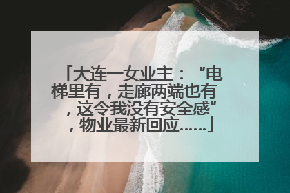 大连一女业主：“电梯里有，走廊两端也有，这令我没有安全感”，物业最新回应……