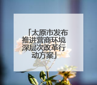 太原市发布推进营商环境深层次改革行动方案