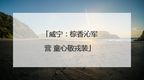 威宁：棕香沁军营 童心敬戎装