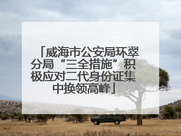 威海市公安局环翠分局“三全措施”积极应对二代身份证集中换领高峰