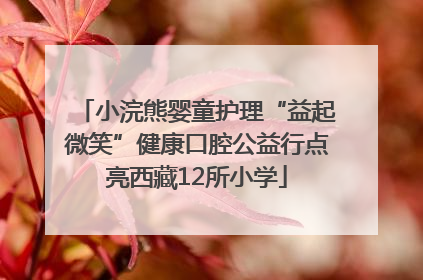 小浣熊婴童护理“益起微笑”健康口腔公益行点亮西藏12所小学
