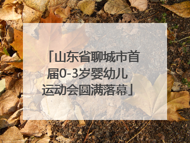山东省聊城市首届0-3岁婴幼儿运动会圆满落幕